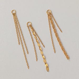 Triple Gold Earring Chain Charm, Earring Chain, Piercing Chain Charm, Piercing Chain, Gold Earring Charm Chain, Helix Chain, Cartilage Chain