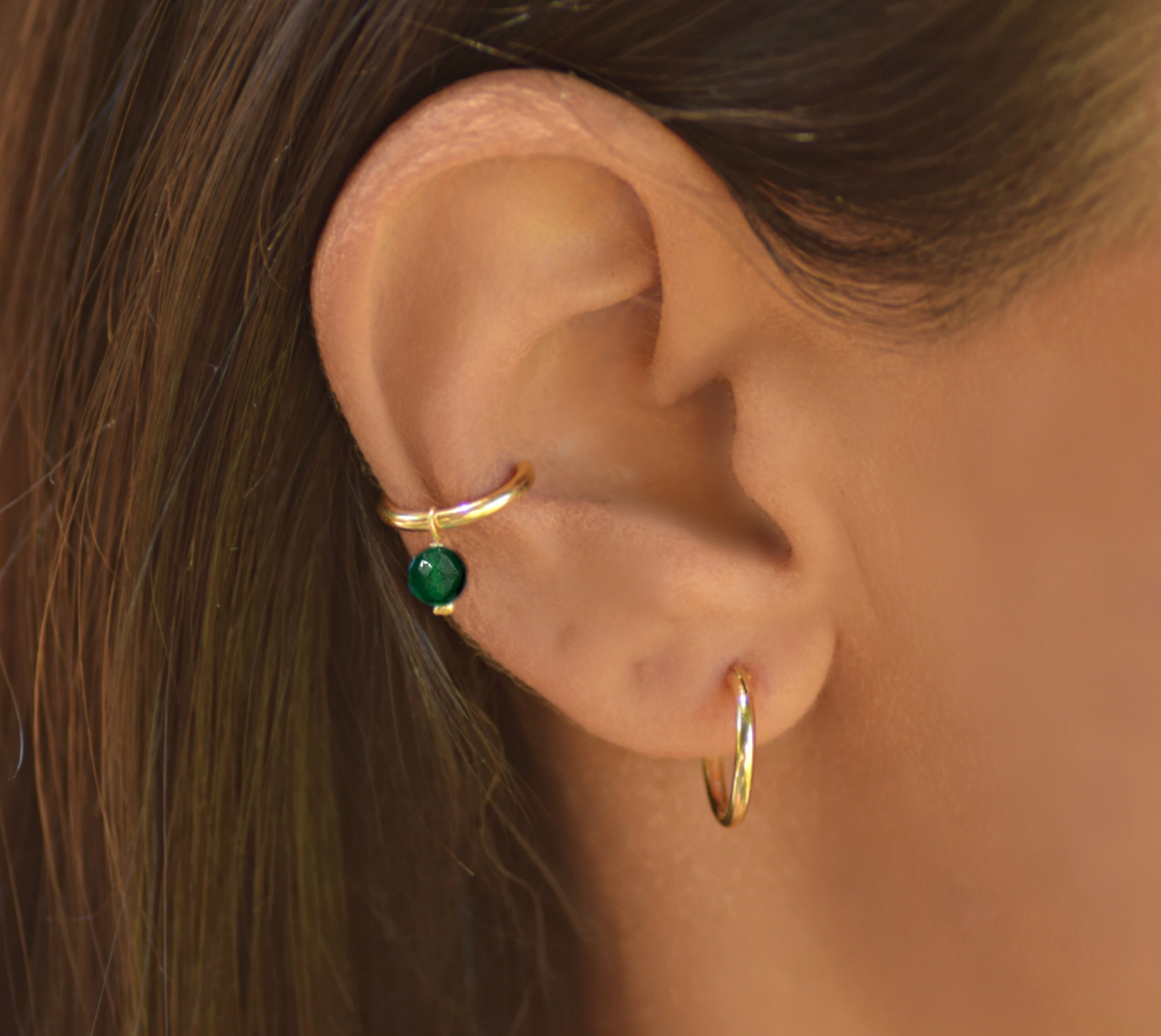 Conch Hoop Earring Gold Conch Earring Hoop Conch Piercing Conch 
