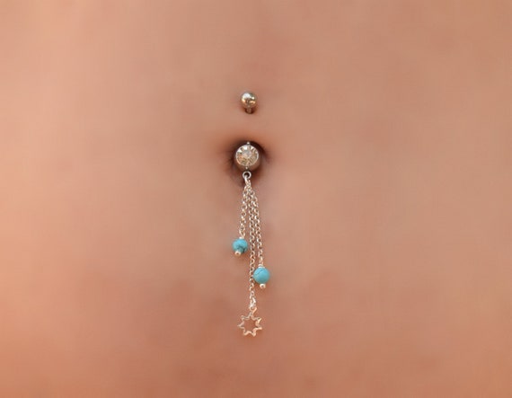 Star Belly Rings Dangle Belly Button Rings Belly Rings -   Belly  button piercing jewelry, Body jewelry belly rings, Belly button jewelry