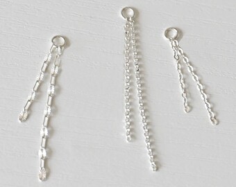 Dangle Double Earring Chain Charm, Earring Chain, Helix Chain, Cartilage Chain Piercing, Chain for Studs for Hoops, Earring Attatchment