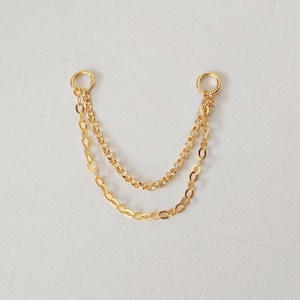 Double Waterfall Chain, Earring Chain Charm, Piercing Chain, Earring Chain, Helix Chain, Cartilage Chain Piercing, Earring Attatchment