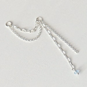 Doppia catena mista per orecchini, catena per orecchini aggiuntiva, catena per piercing, catena per orecchini, catena elicoidale, piercing catena della cartilagine, gemma della catena dell'orecchio