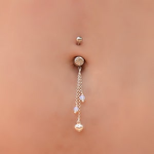 Belly Button Rings Moonstone, Belly Button Ring, Navel Ring, Belly Ring, Belly Piercing, Belly Ring Dangle, Silver Belly Ring
