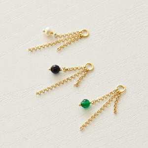 Earring Chain Add On, Dangle Earring Chain Charm Stone, Earring Chain, Charm Piercing Chain, Cartilage Chain