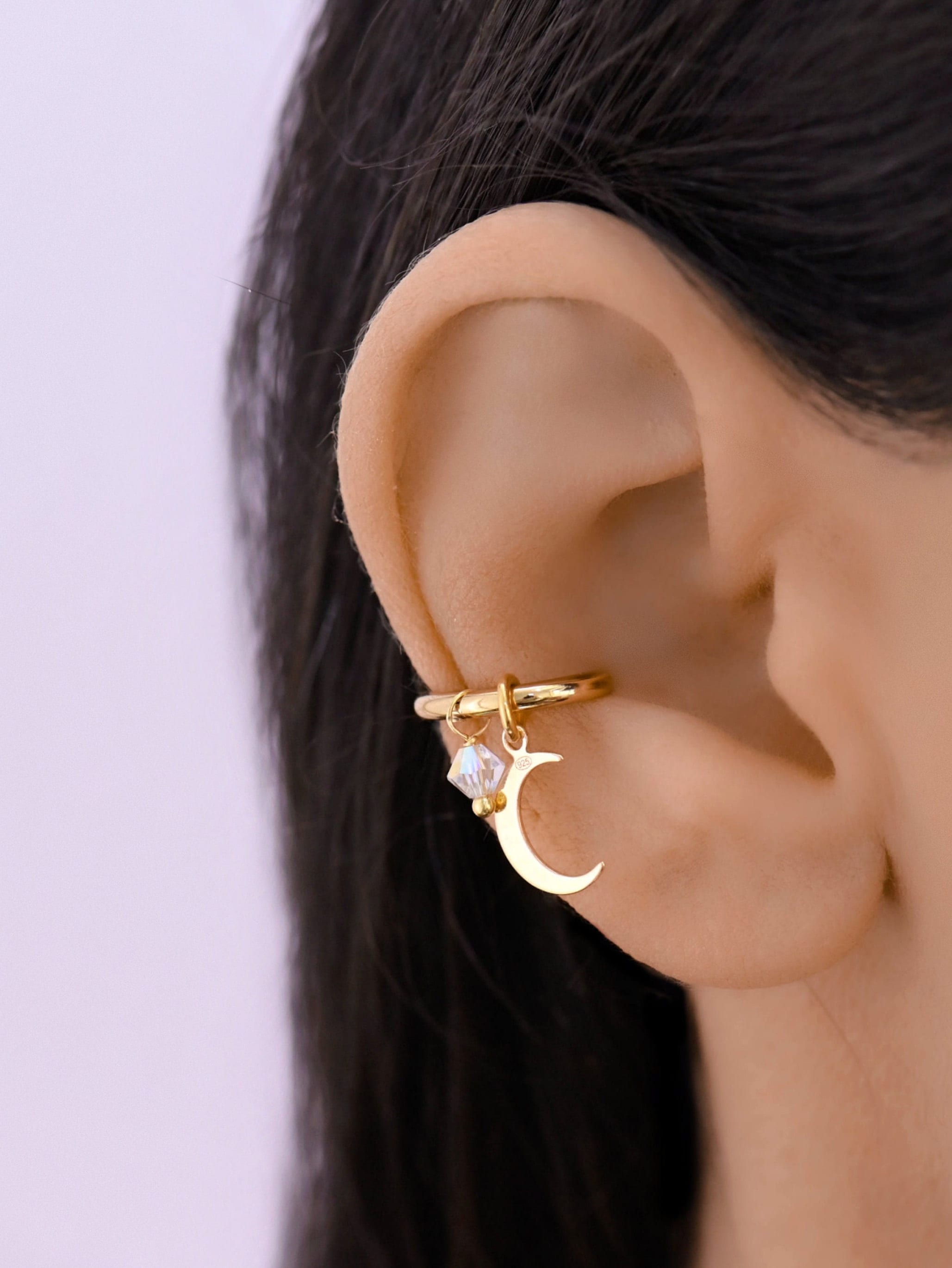 Conch Hoop Spike, Conch Piercing, Dangle Conch Hoop Earring