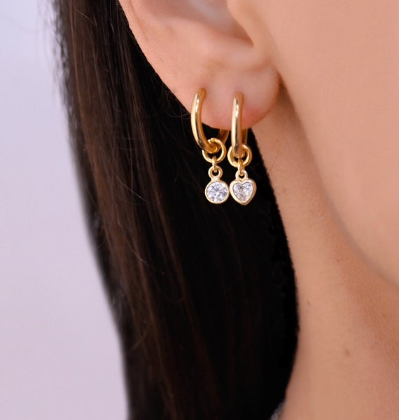 Girlish gold shop earrings design