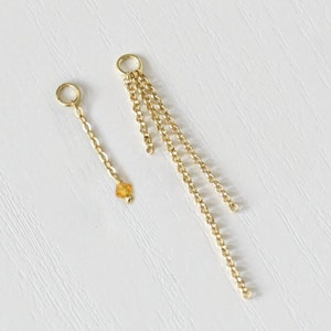 Multi Earring Chain Charms Add On, Earring Chain Charm Set, Earring Chain, Piercing Chain Charm Set, Earring Chain Charm Crystal