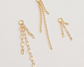 Dangle Gold Earring Chain Charm, Earring Chain, Helix Chain, Cartilage Chain Piercing, Chain for Studs, Chain for Hoops, Earring Attatchment