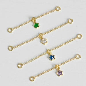 Dangle Helix Earring Pieicing Chain Star Charm, oorbelketting, schelpketting, industriële piercing, gouden oorketting, oorbelkettingverbinder