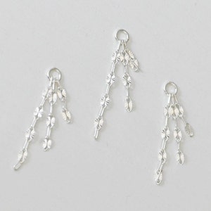 Fascino a catena per piercing triplo argento, catena per piercing, catena per orecchini d'argento, catena a elica, piercing a catena per cartilagine, attacco per orecchini