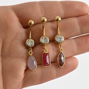 Baumeln Gold niedlichen Stein Bauchnabel Ring,Bauchnabel Ringe,Bauchnabel Ring Gold baumeln,Bauch Piercing Gold,Bauchnabel Schmuck