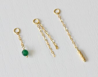 Dodatek do piercingu z zawieszką do łańcuszka, zawieszka do piercingu, złota zawieszka do łańcuszka do kolczyków, zestaw zawieszek do piercingu