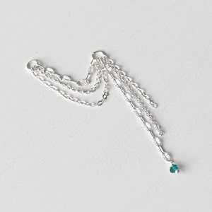 Triple Mixed Earring Chain, Earring Chain Add On, Piercing Chain, Earring Chain, Helix Chain, Cartilage Chain Piercing, Ear Chain Crystal
