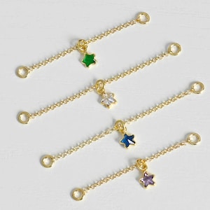 Dangle Conch Earring Pieicing Chain sterbedel, oorbelketting, helix piercingketting, gouden oorketting, connector oorbelketting