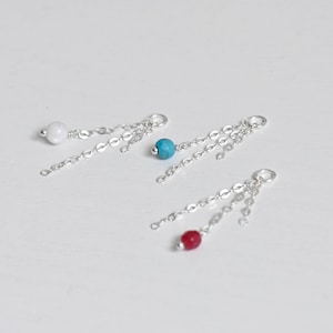 Fascino per piercing a catena tripla, catena per piercing, catena per orecchini aggiuntiva, pietra per fascino a catena per orecchini pendenti, catena per orecchini, catena di cartilagine