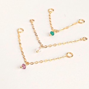 Ciondolo a catena per piercing in oro, catena per piercing, ciondolo a catena per orecchini in oro, catena per orecchini, catena per cartilagine, connettore a catena per orecchini