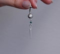 Dainty Dangle Belly Button Rings Dangle, Belly Button Rings, Belly Ring Spike, Belly Button Ring Dangle, Belly Button Jewelry