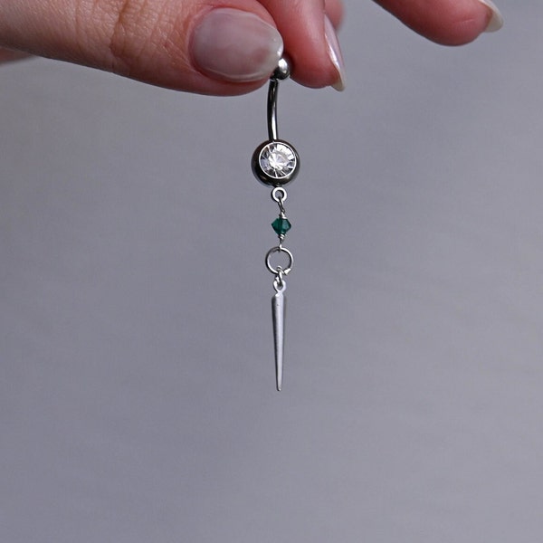 Dainty Dangle Belly Button Rings Dangle, Belly Button Rings, Belly Ring Spike, Belly Button Ring Dangle, Belly Button Jewelry