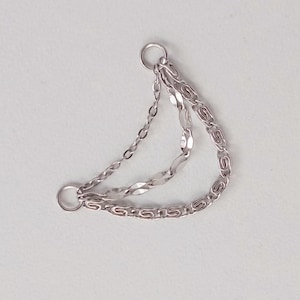 Catena tripla per orecchino, catena per orecchini, catena per piercing all'elica, catena per piercing alla conchiglia, catena per piercing industriale, attacco per catena per orecchini