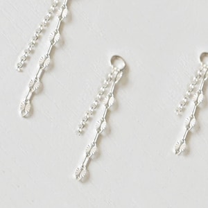 Pendentif chaîne double boucle d'oreille, chaîne de boucle d'oreille, chaîne hélicoïdale, piercing chaîne du cartilage, chaîne pour clous pour créoles, attache de boucle d'oreille