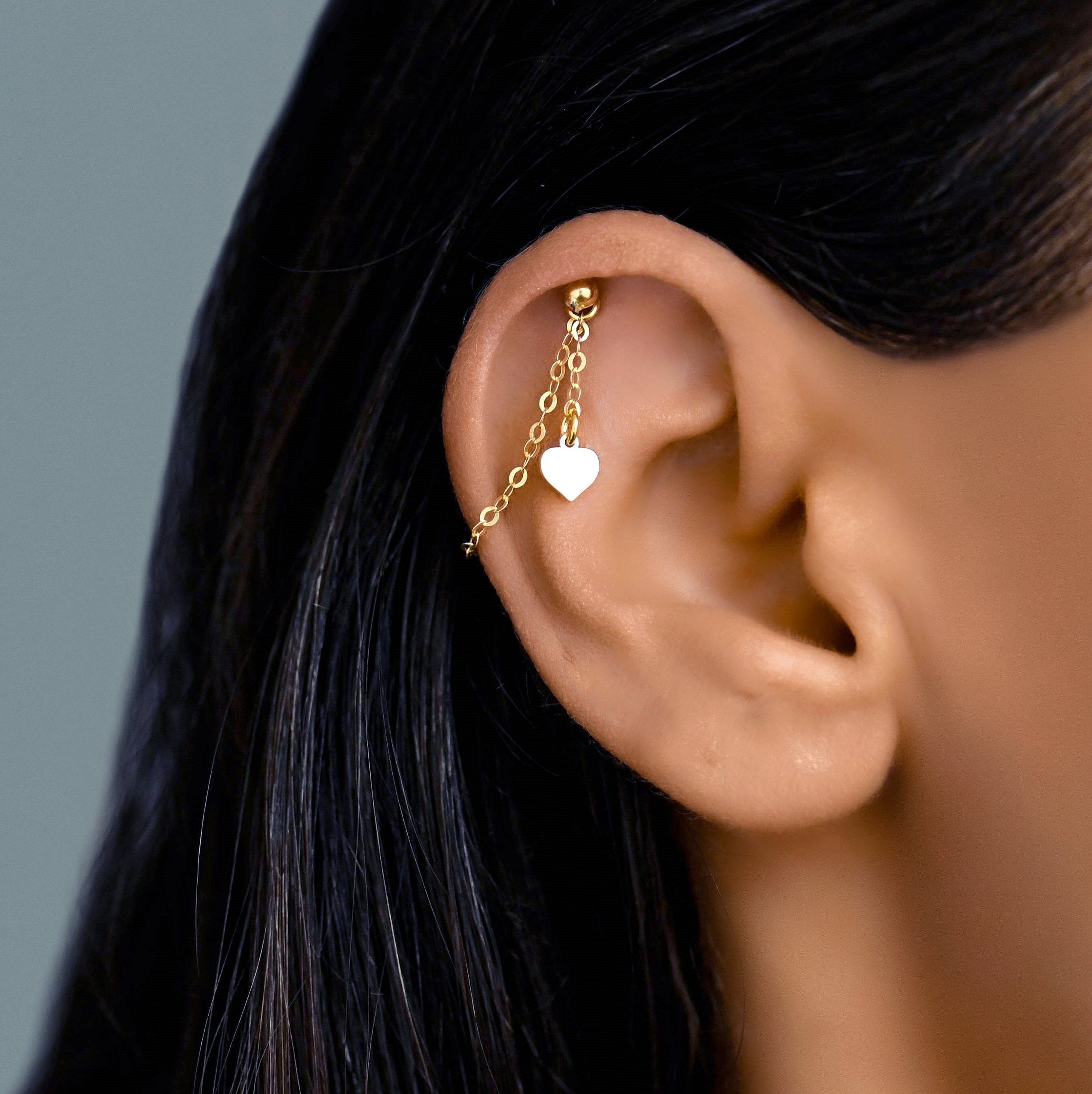 Orecchini Pendenti A Stella Vintage - Tripla Stella Con Cristallo CZ, Anello Elic Helix, Gioielli Boho Per Donne E Ragazze, Argento