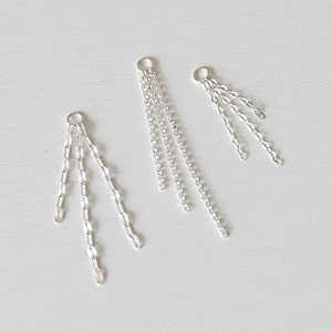 Cadena para pendientes de plata con dije colgante, cadena para pendientes, cadena de hélice, piercing para cartílago, accesorio para pendientes
