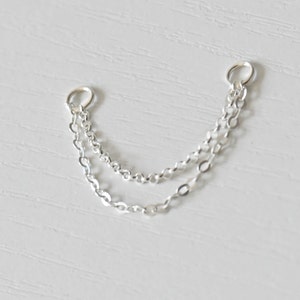 Zierliches Doppel-Kettenpiercing, Piercing-Kette, Ohrring-Kette, Ohrring-Kettenbefestigung, Doppel-Conch-Kette, Doppel-Ketten-Helix-Piercing