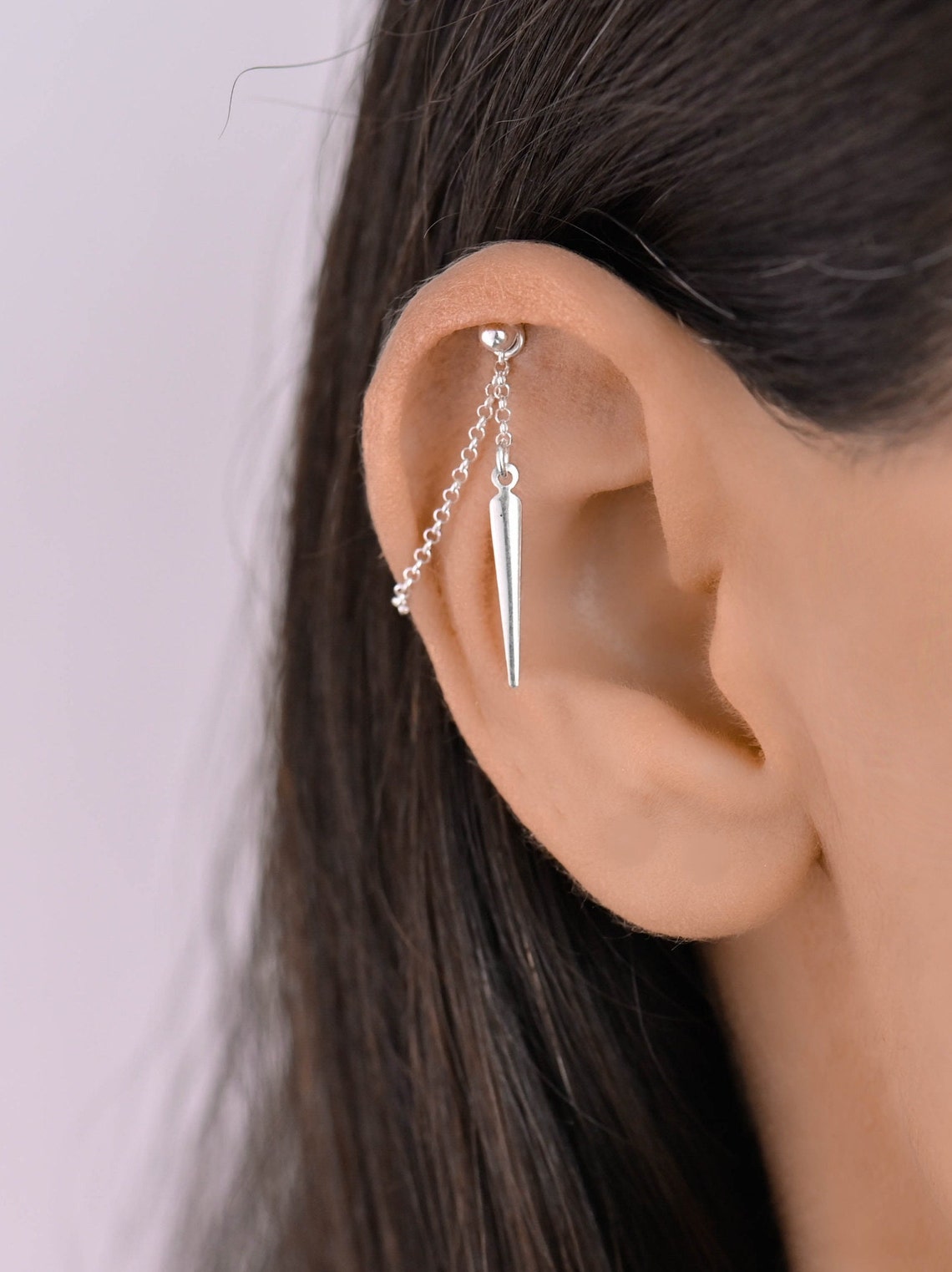 Hidden Helix Chain Spike, Hidden Helix Chain, Helix Piercing Chain Gold ...