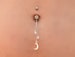 Moonstone Belly Rings Dangle, Belly Button Rings, Belly Button Jewelry, Belly Piercing, Navel Jewelry, Navel Ring, Surgical Steel Belly Ring 