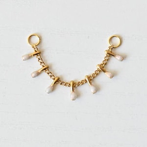 Catena con ciondolo per piercing all'elica, catena per orecchini in oro, catena per piercing alla conchiglia, catena per piercing al naso, perline per orecchini pendenti