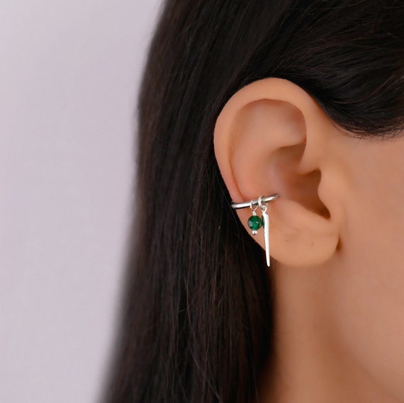 BECOME TREE CONCHO×HOOP PIERCE Conch Hoop Spike Charm, Conch Hoop Earring, Conch Piercing Hoop