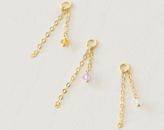 Dangle Earring Chain Charm Add On, Earring Chain, Chain Piercing, Chain Charm for Earring, Earring Attatchment