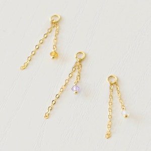 Piercing Chain Charm Attatchment, Earring Chain, Dangle Gold Earring Chain Charm Add On, Chain Piercing, Earring Chain Attatchment