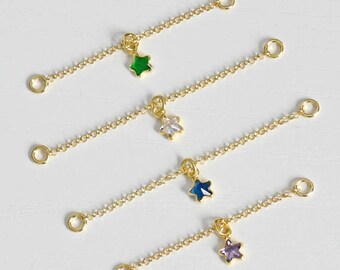 Dangle Helix Earring Pieicing Chain Star Charm, Earring Chain, Conch Piercing Chain, Gold Ear Chain, Earring Chain Connector