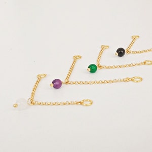 Ciondolo a catena per piercing oro, catena per piercing, ciondolo a catena per orecchini in oro, catena per orecchini, catena per cartilagine, connettore per catena per orecchini
