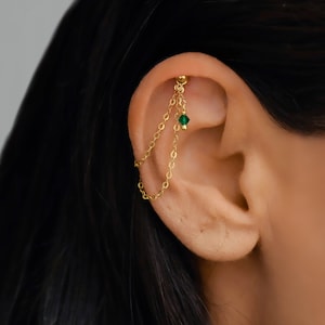 Chaîne hélice cachée, chaîne hélice, chaîne double hélice, chaîne de boucle d'oreille hélice, breloque pendentif chaîne hélice, chaîne d'oreille hélice en or, bijoux hélice