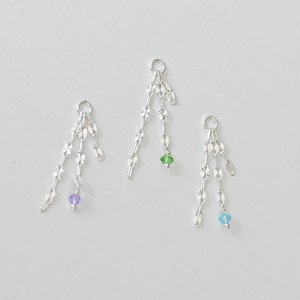 Catena per piercing con ciondolo in argento, catena per piercing, ciondolo per piercing, catena per orecchini, catena per orecchini in argento, aggiunta di ciondolo a catena per orecchini pendenti