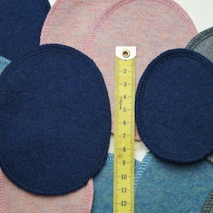 DESIRED SIZE Wool patches made of Merino wool knit for repairing clothes made of wool and wool silk 1 pair 2 pieces image 3