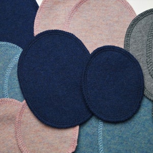 Wool patches made of Merino wool knit for repairing clothes made of wool and wool silk 1 pair (2 pieces)