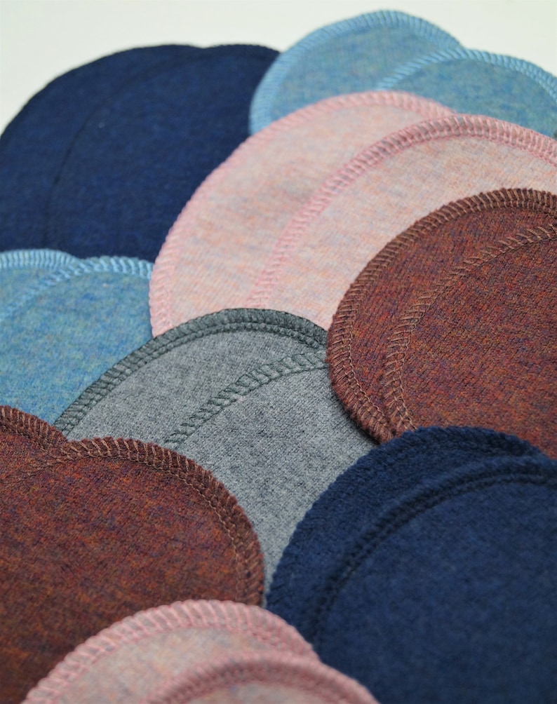 Toppe in lana realizzate in maglia di lana merino per riparare abiti in lana e lana seta 1 paio 2 pezzi immagine 2