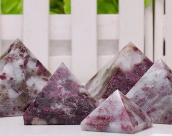 Wholesale pink tourmaline Pyramid  Natural Gemstone Polished Magic tourmaline Quartz Pyramid-Decor-Chakre-Reiki-Meditation-Healing