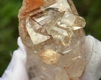 73g Pakistan Yellow Mud Skeleton Crystal/Bone Crystal/DT Fenster Quartz/Castle Crystal/Natural Minerals Included/Scepter Crystal/62*34*32mm