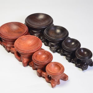 Wooden Base for Crystal Spheres/Wood stand for holding balls or rock/Wooden bracket/Rosewood stand/Suitable for spheres of various diameters