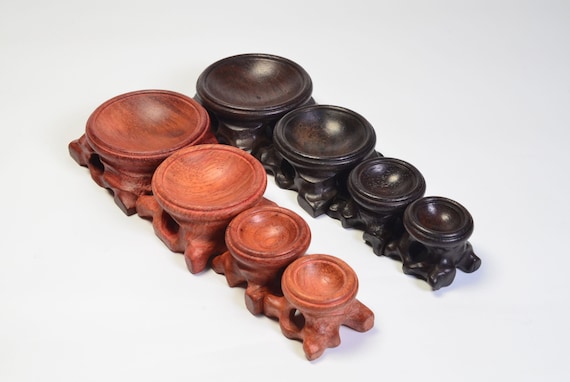 Wooden Base for Crystal Spheres/Wood stand for holding balls or rock/Wooden bracket/Rosewood stand/Suitable for spheres of various diameters