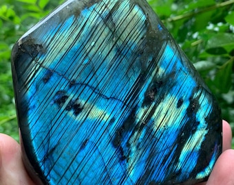 Polished Blue Sheen Labradorite Stone/full Light Labradorite/shiny