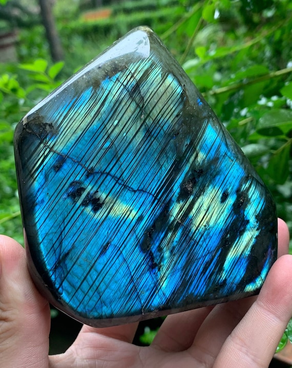 Polished Blue Sheen Labradorite Stone/full Light Labradorite/shiny