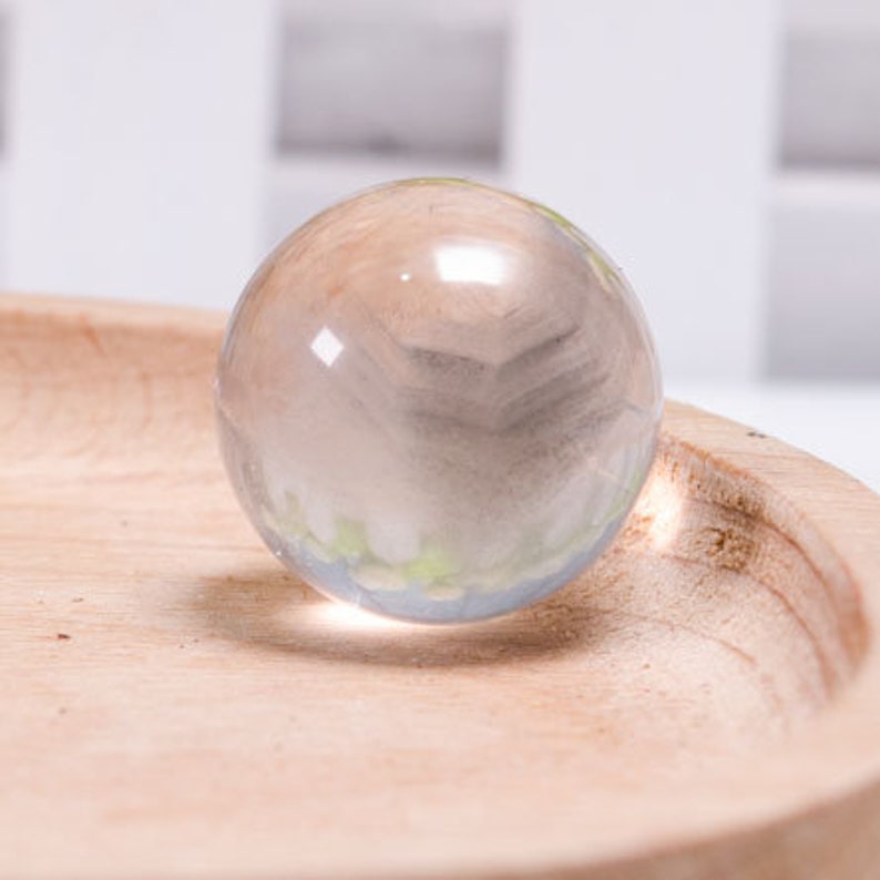 24 mm Layers Phantom Quartz Sphere Clear Crystal Ball Polished Round Bead Chakra/&Reiki-Healing-Gift For HerHim-Jewelry Making