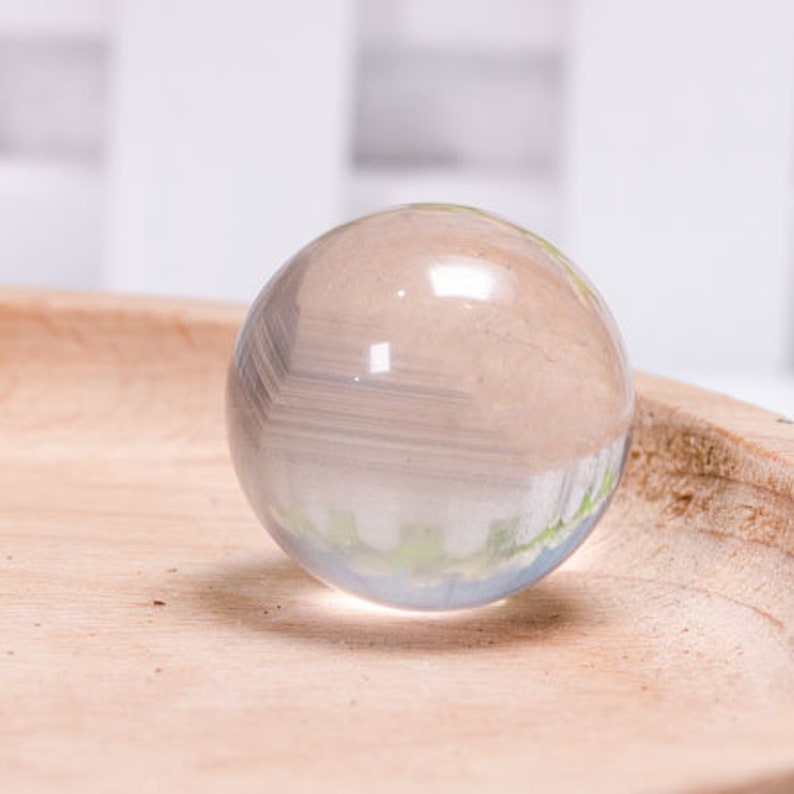 24 mm Layers Phantom Quartz Sphere Clear Crystal Ball Polished Round Bead Chakra/&Reiki-Healing-Gift For HerHim-Jewelry Making