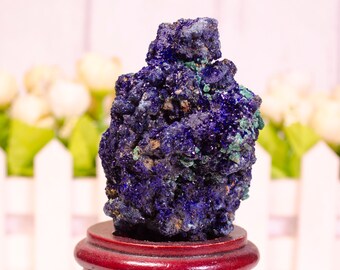 アズライト マラカイト標本、ギリシャの鉱物、天然岩石。 - Etsy 日本