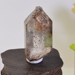 Doppelender &#39;Rekord Quarz Punkt/Fenster Kristall/Seltene Super Seven Amethyst Probe/ 49*20*22mm 33g